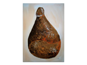 Umjetnine prodaja slika u galeriji MAG - apstraktna slika Pršut akril na hameru 100x70 cm