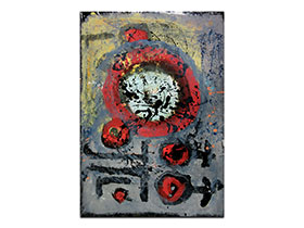 Moderne slike u galeriji MAG - apstraktna slika Drevni simboli akril na hameru 100x70 cm