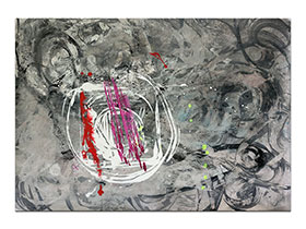 Moderne slike u galeriji MAG - apstraktna slika Chariot akril na hameru 100x70 cm