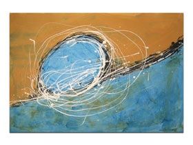 Umjetnička galerija Zagreb - MAG galerija - apstraktna slika Opal akril na hameru 100x70 cm