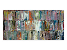 Moderne slike u galeriji MAG - apstraktna slika Slojevi nježnosti III akril na platnu 120x60 cm