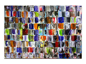 Moderne slike u galeriji MAG - apstraktna slika Slojevi nježnosti VI Akril na napetom platnu 130x90 cm