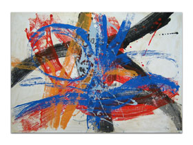 Ideje za uređenje stana slikama galerije MAG - apstraktna slika Nalet emocija Akril na hameru 100x70 cm