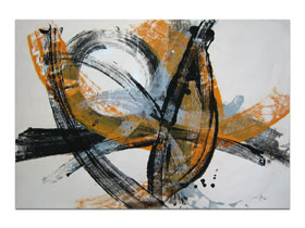 Online prodaja slika u galeriji MAG - apstraktna slika Uzavrele misli Akril na hameru 100x70 cm