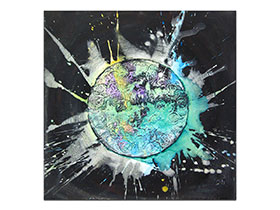 Moderne slike u galeriji MAG - apstraktna slika Energija kruga Akril na napetom platnu 65x65 cm