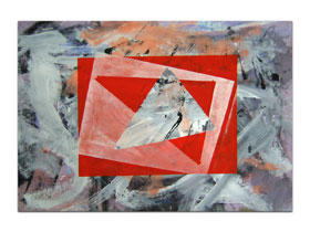 Galerije umjetnina MAG - apstraktna slika Pomaci u prostoru Akril na hameru 100x70 cm