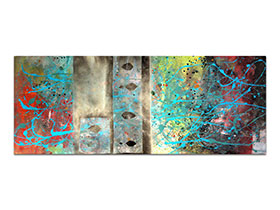 Moderne slike u galeriji MAG - apstraktna slika Simultani prijevod akril na platnu 130x50 cm