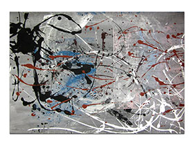 Moderne slike u galeriji MAG - apstraktna slika Rakova obratnica akril na hameru 100x70 cm