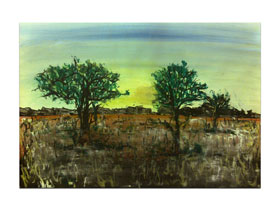 Umjetnine slike u ponudi galerije MAG - umjetnička slika Večer u masliniku Akril na hameru 100x70 cm