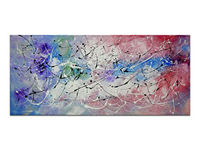 Moderne slike u galeriji MAG - apstraktna slika Razum i osjećaji IV Akril na napetom platnu 145x65 cm