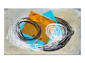 Moderne slike u galeriji MAG - apstraktna slika U vrtlozima snova III akril na platnu 130x80 cm