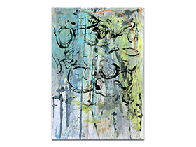 Moderne slike u galeriji MAG - apstraktna slika Jutarnja svježina akril na hameru 100x70 cm