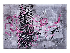 Moderne slike u galeriji MAG - apstraktna slika Barijera akril na hameru 100x70 cm