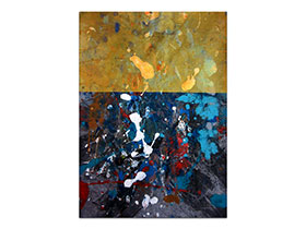 Moderne slike u galeriji MAG - apstraktna slika Zlatno nebo II akril na hameru 41x29 cm