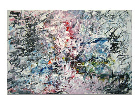 Umjetnička galerija slika MAG - reljefna apstraktna slika Inferno akril na iveralu 90x60 cm