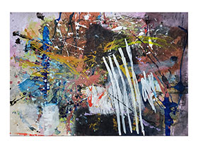 Moderne slike u galeriji MAG - apstraktna slika Pet sekundi svjetla akril na hameru 100x70 cm