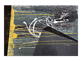 Moderne slike u galeriji MAG - apstraktna slika Možda ipak može akril na hameru 100x70 cm