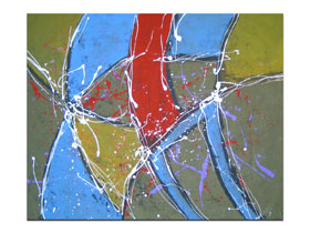 Dnevni boravak ideje za uređenje interijera modernim slikama - Harem - apstraktna slika na platnu 85x65 cm