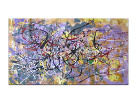 Umjetnička galerija Split - MAG galerija - apstraktna slika Razum i osjećaji 2 akril na platnu 110x60 cm