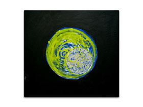 Prodaja slika Istra Hrvatska Online galerija - apstraktna slika akril Planetarij 1 - MAG galerija