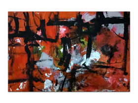 Okviri za slike Vam ne trebaju za platna iz ponude galerije MAG - apstraktna slika Teracota dream Akril na platnu 50x30 cm