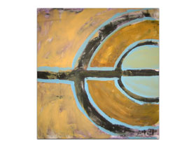 Dnevni boravak ideje za uređenje u galeriji MAG - Vile na mjesečini - apstraktna slika na platnu 70x65 cm