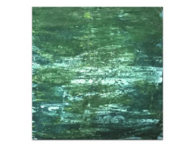 Uređenje interijera slikama galerije MAG - originalna apstraktna slika Manifest klorofila akril na platnu 55x55 cm