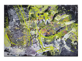 Moderne slike u galeriji MAG - apstraktna slika Poslije svega akril na hameru 100x70 cm