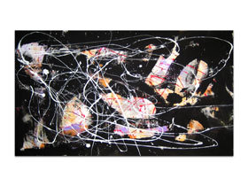 Dizajn apartmana slikama iz galerije MAG - Skriveno blago - apstraktna slika na platnu 125x70 cm