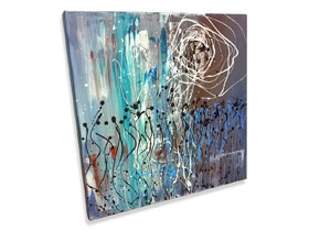 Galerija umjetnina Split MAG - apstraktna slika Probujali život akril na platnu 60x60 cm