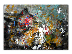 Moderne slike u galeriji MAG - apstraktna slika Piramidalna fatamorgana akril na hameru 100x70 cm