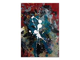 Moderne slike u galeriji MAG - apstraktna slika Poletili smo akril na hameru 30x20 cm