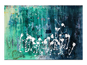 Moderne slike u galeriji MAG - apstraktna slika Evergreen akril na hameru 100x70 cm