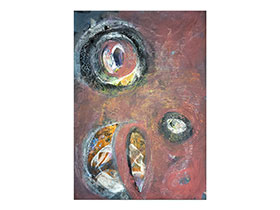 Moderne slike u galeriji MAG - apstraktna slika Unutarnji vidici akril na hameru 100x70 cm