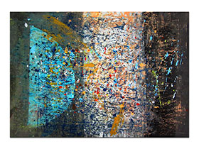 Moderne slike u galeriji MAG - apstraktna slika Prva četvrt akril na hameru 100x70 cm