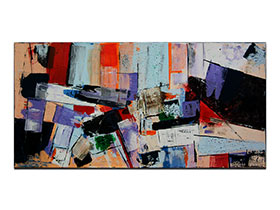 Moderne slike u galeriji MAG - apstraktna slika Oda šarmu akril na napetom platnu 120x60 cm