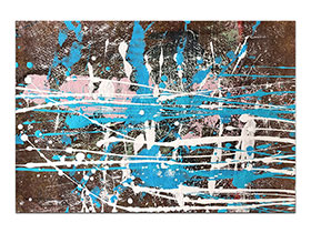 Moderne slike u galeriji MAG - apstraktna slika Blue lines akril na hameru 30x20 cm
