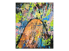 Moderne slike u galeriji MAG - apstraktna slika Formiranje misli III akril na platnu 30x25 cm