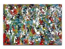 Moderne slike u galeriji MAG - apstraktna slika Susreti duša akril na hameru 100x70 cm