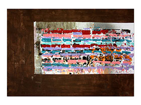 Galerije umjetničkih slika MAG - apstraktna slika Sjećanje iz djetinjstva akril na hameru 100x70 cm