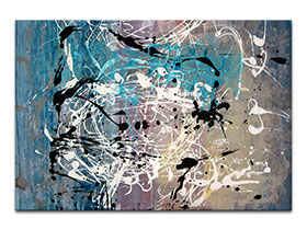 Moderne slike u galeriji MAG - apstraktna slika Fluidni simboli akril na hameru 100x70 cm