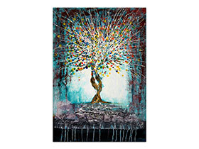 Moderne slike u galeriji MAG - apstraktna slika Zaljubljiva priroda akril na hameru 100x70 cm