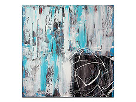 Moderne slike u galeriji MAG - apstraktna slika Netom prije kiše akril na napetom platnu 70x70 cm