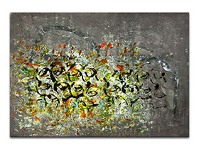 Moderne slike u galeriji MAG - apstraktna slika Čežnje u sivilu akril na hameru 100x70 cm