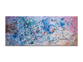 Dizajnerski namještaj Zagreb galerija MAG - apstraktna slika Razum i osjećaji 2 Akril na platnu 160x60 cm