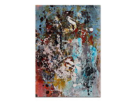 Moderne slike u galeriji MAG - apstraktna slika Nova dinastija akril na hameru 41x29 cm