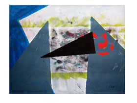 Moderna umjetnost slikarstvo u online galeriji slika MAG - Retrospective 15 - apstraktna slika na hameru 65x50 cm