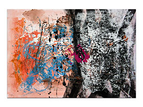 Moderne slike u galeriji MAG - apstraktna slika Što nas spaja akril na hameru 100x70 cm