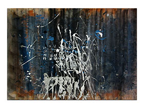 Moderne slike u galeriji MAG - apstraktna slika Proniknuta misao akril na hameru 100x70 cm