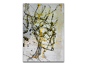 Moderne slike u galeriji MAG - apstraktna slika Sunce u krošnji akril na hameru 100x70 cm